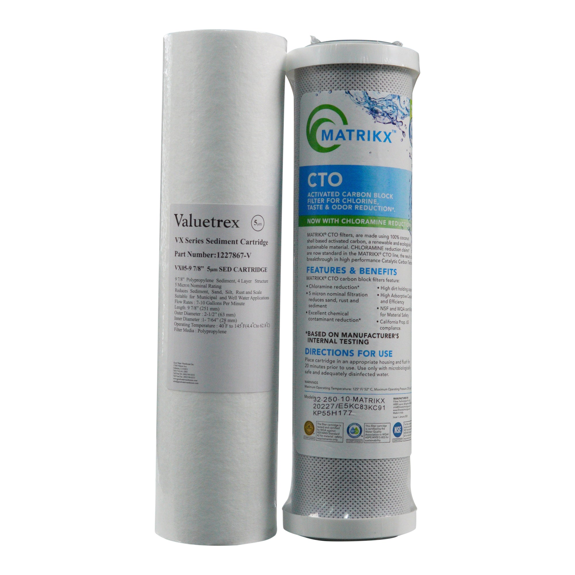 10" Filter Bundle - 1 Sediment and 1 Carbon Filter | Bundle