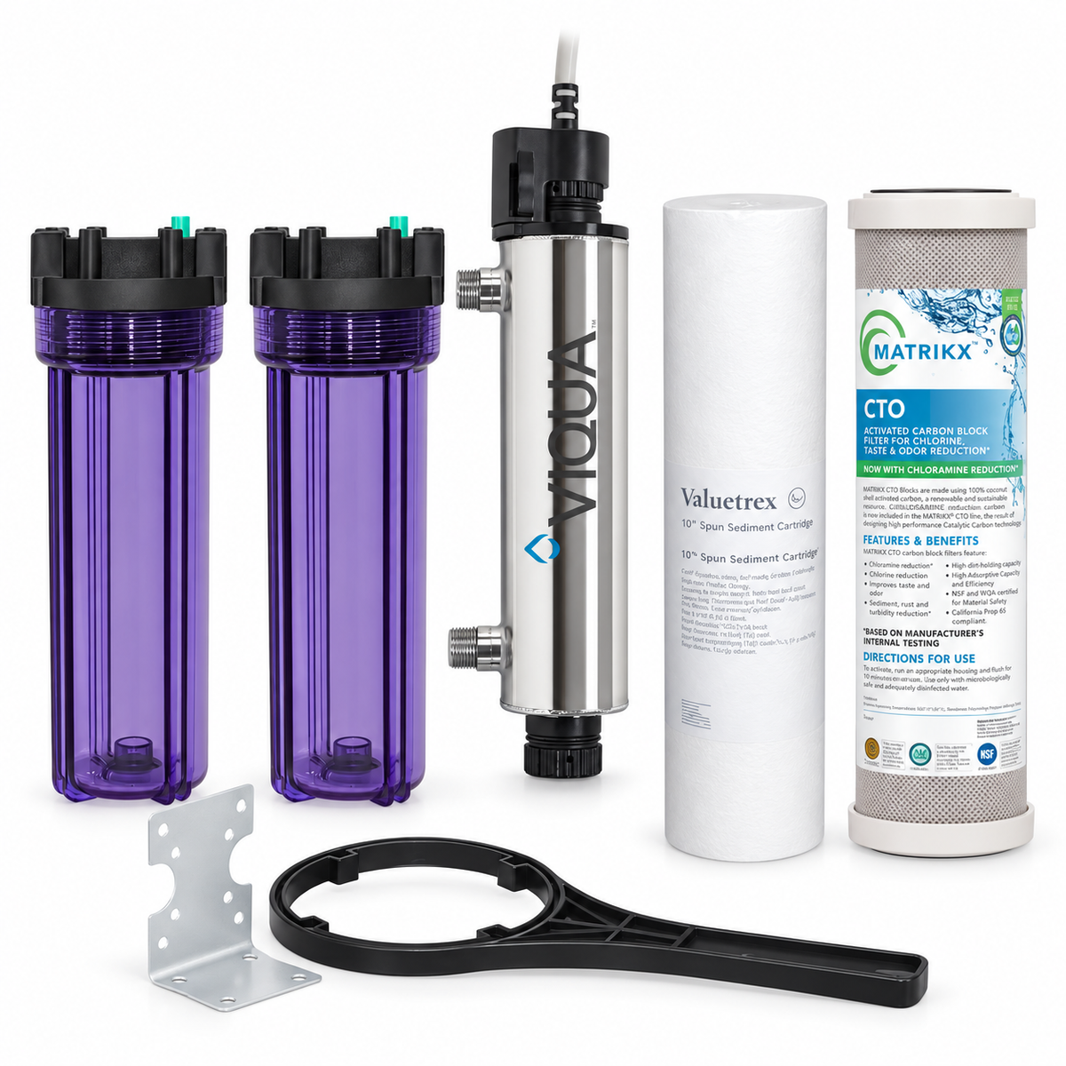 VT4/12 UV System with 10" Slimline Filter Housing and Sediment Prefilter | Bundle