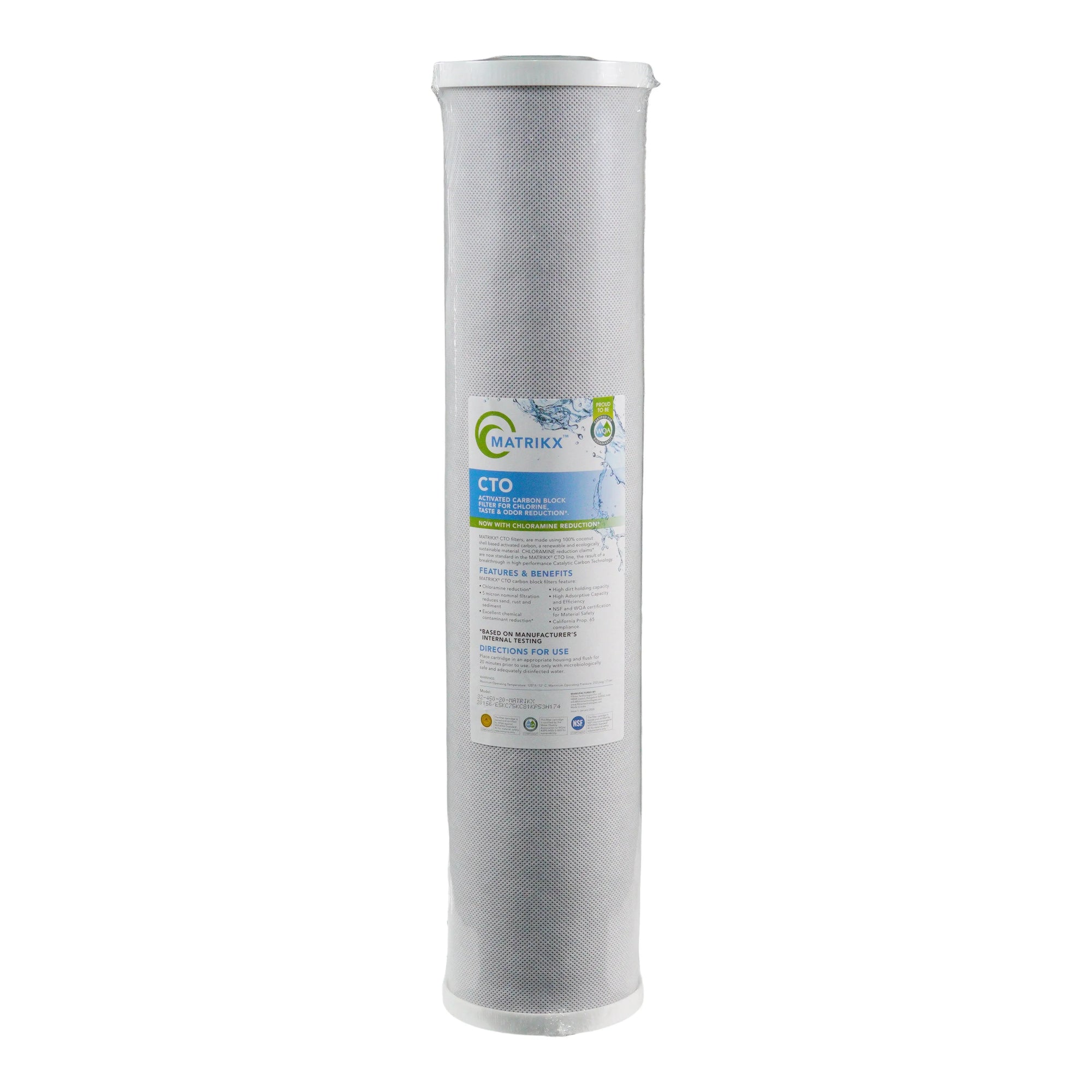 KX Matrikx 20" Big Blue Carbon Filter #32-450-20-GREEN