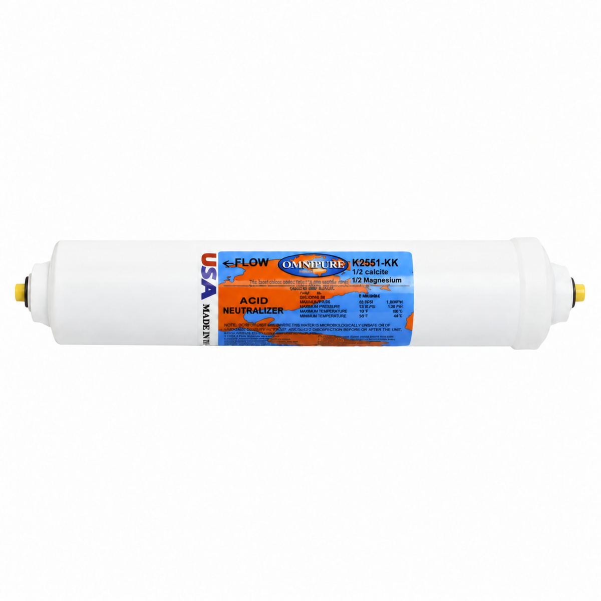 Omnipure K2551-KK Inline RO Remineralization & pH Neutralizing Filter – 3/8″ Quick Connect