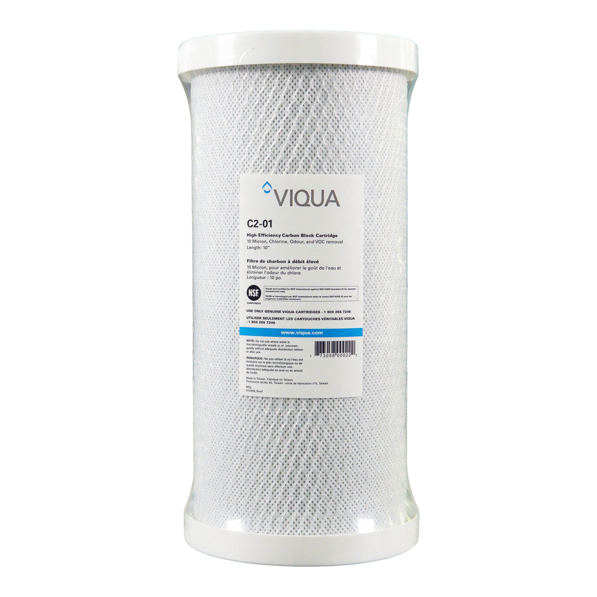Viqua 10" BB 10 M Modified Carbon Block Water Filter C2-01 
