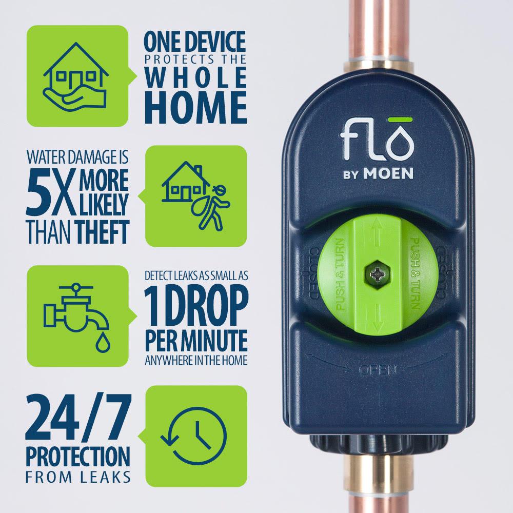 FLO by MOEN HOME or COTTAGE WATER LEAK DETECTION SYSTEM SETUP and INSTALLATION