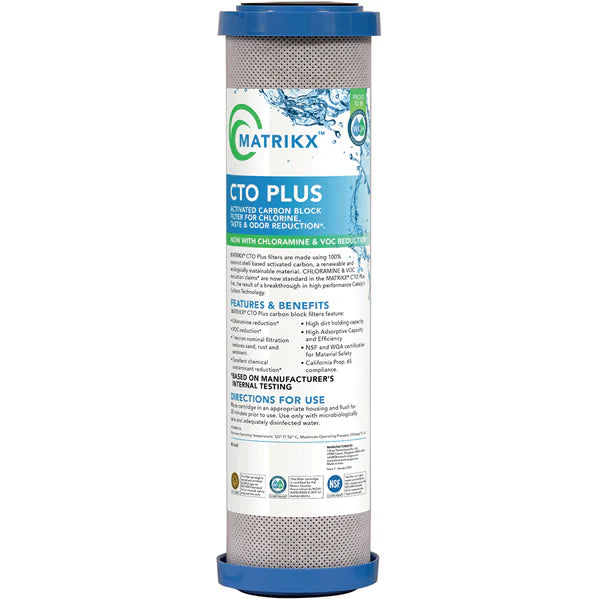 KX Matrikx CTO PLUS Carbon Block Filter 2.5&quot; x 10&quot;  | 1 Micron