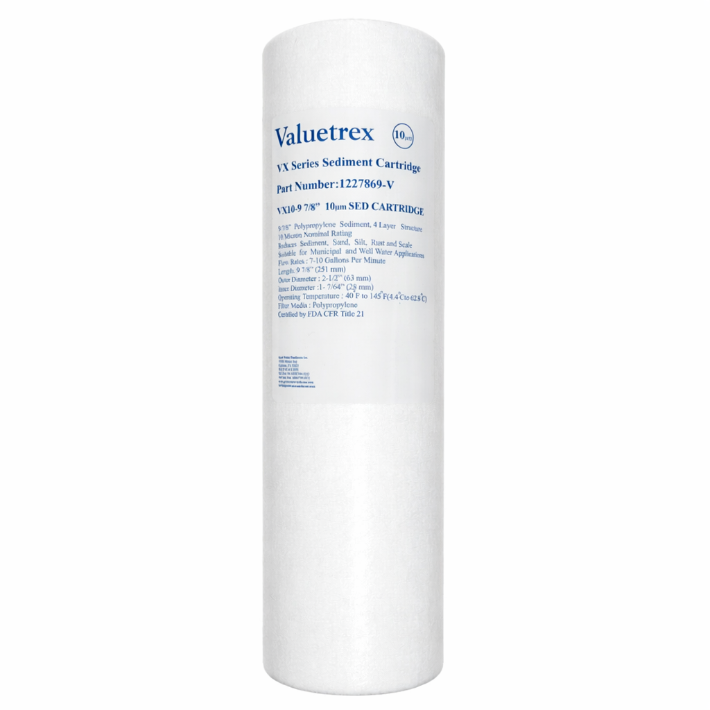10 Micron 10" Valuetrex Sediment Water Filter | Part #1227869-V