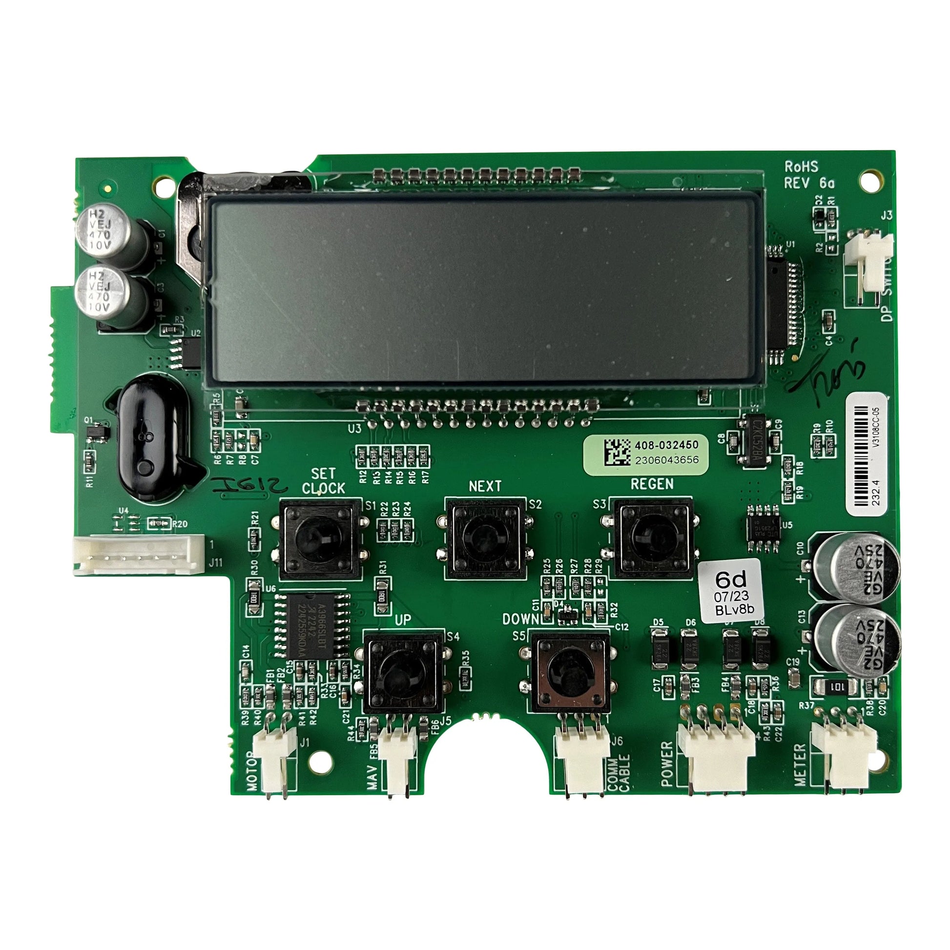 Clack WS1 5 Button Valve Circuit Board  V3108CC