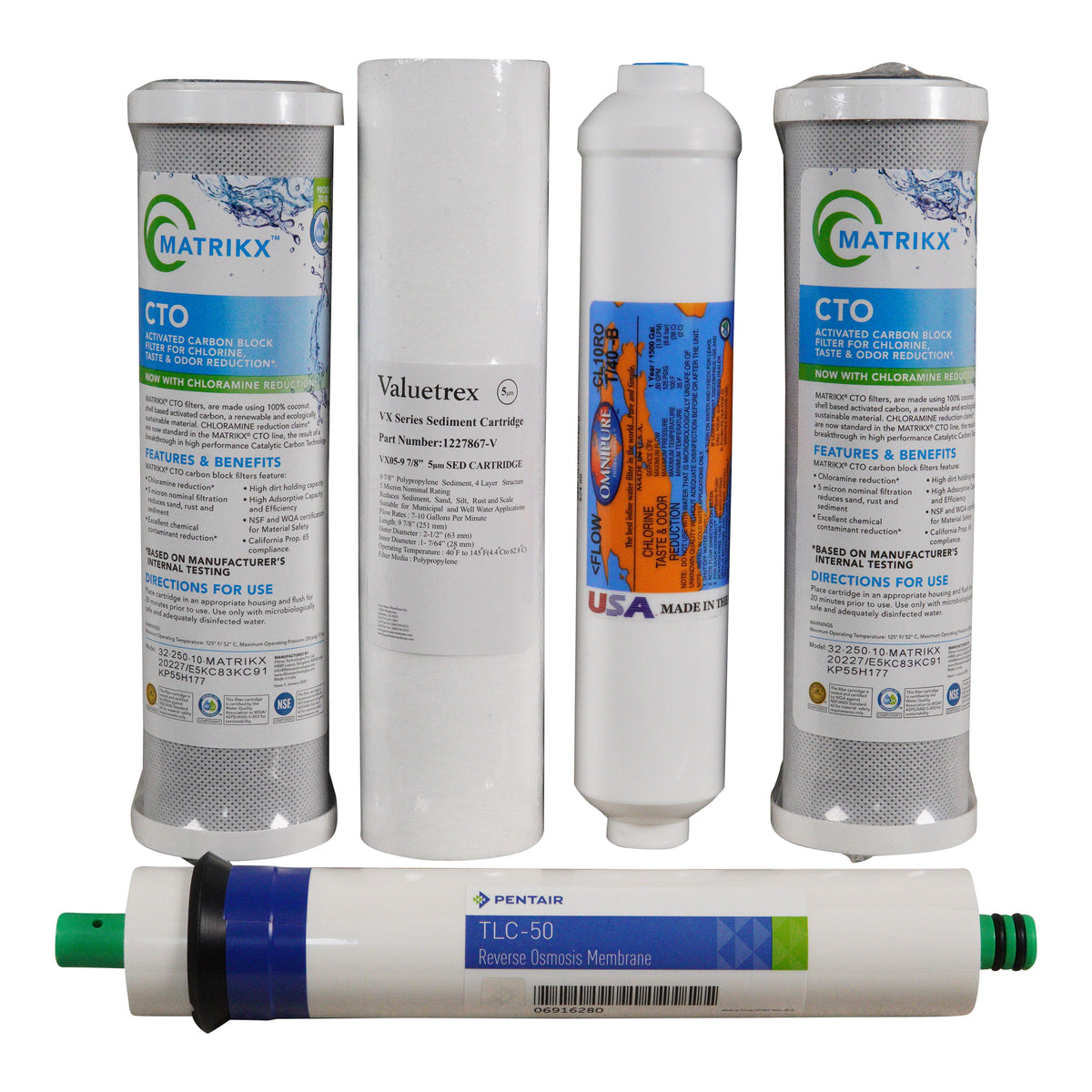 Goldline Reverse Osmosis Combo Filters and Membrane | Bundle