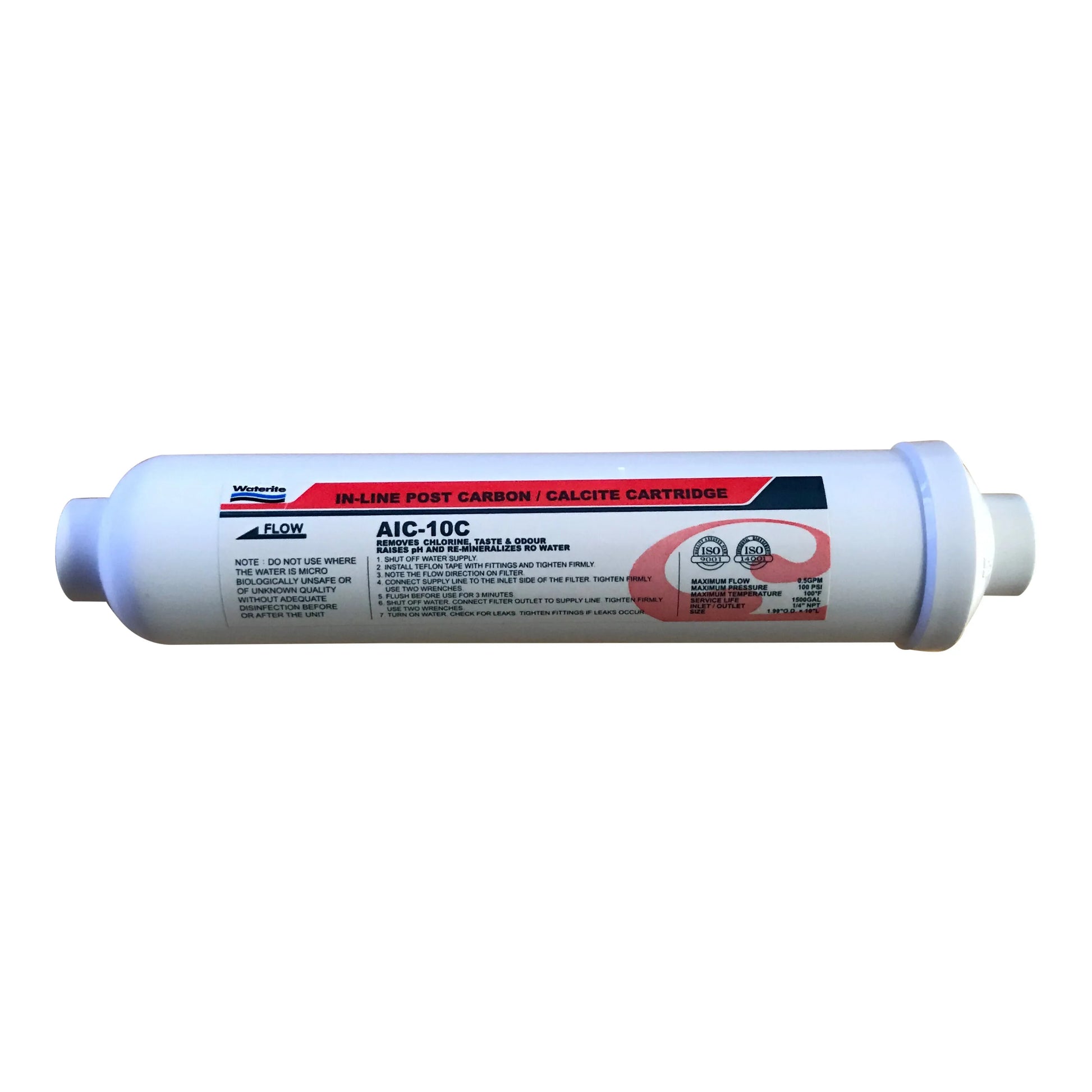 Excelpure 10" inline RO Remineralization Filter 1/4" FIP