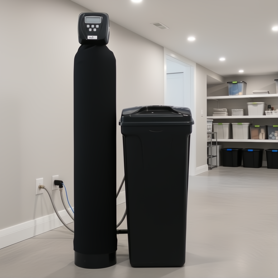 HUM Metered Water Softener 45,000 Grain Capacity with Fine Mesh Resin