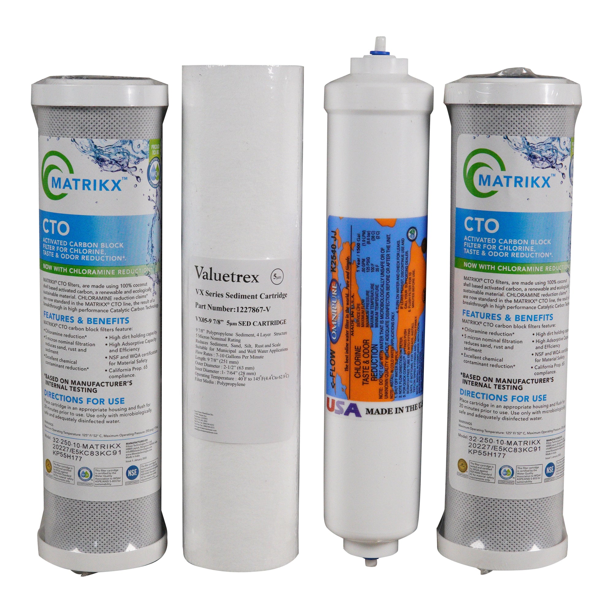 HUM Water Saver 75 R/O Combo Pack Replacement Filters | Bundle