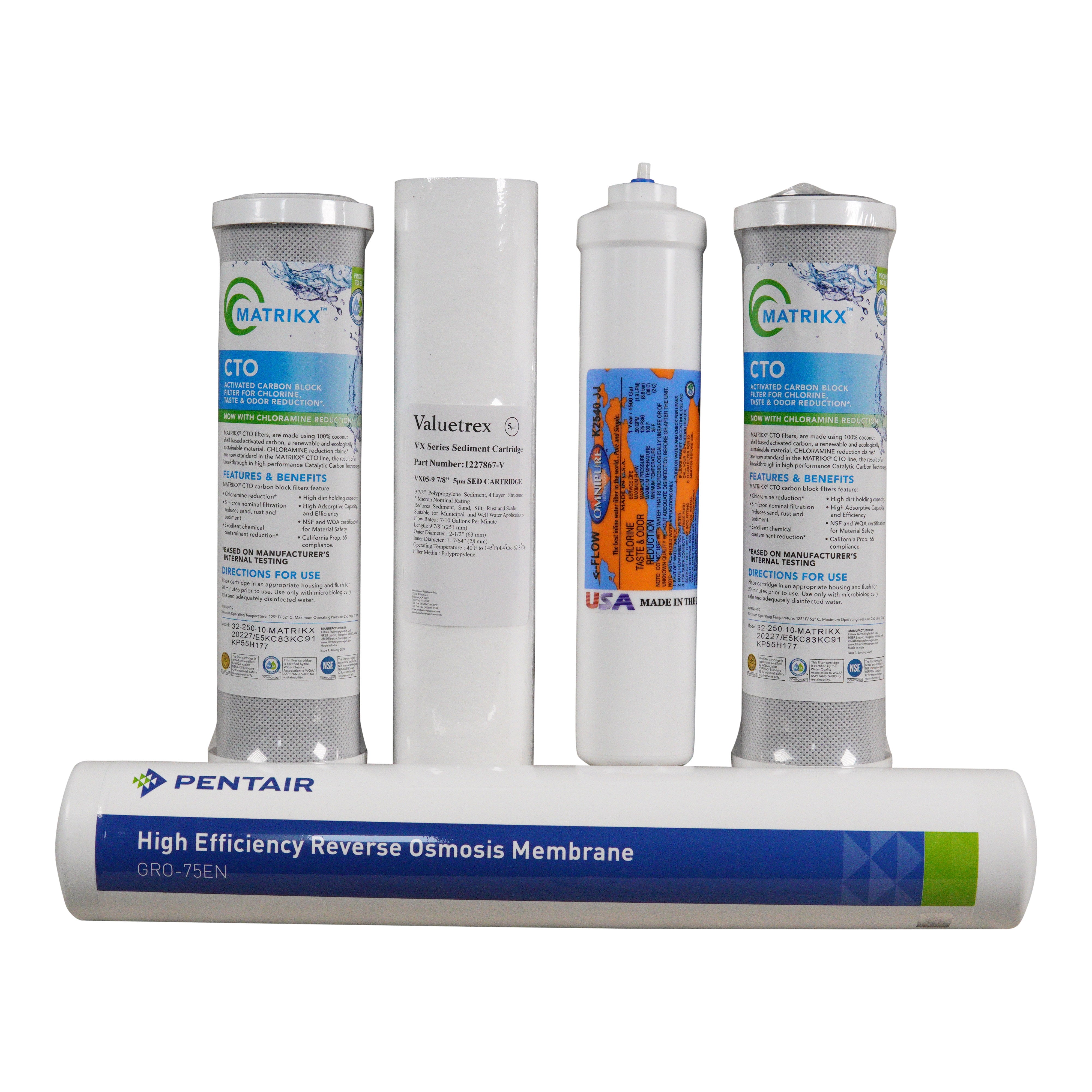 HUM WS 75 Combo Pack 4 Replacement Filters & Membrane | Bundle