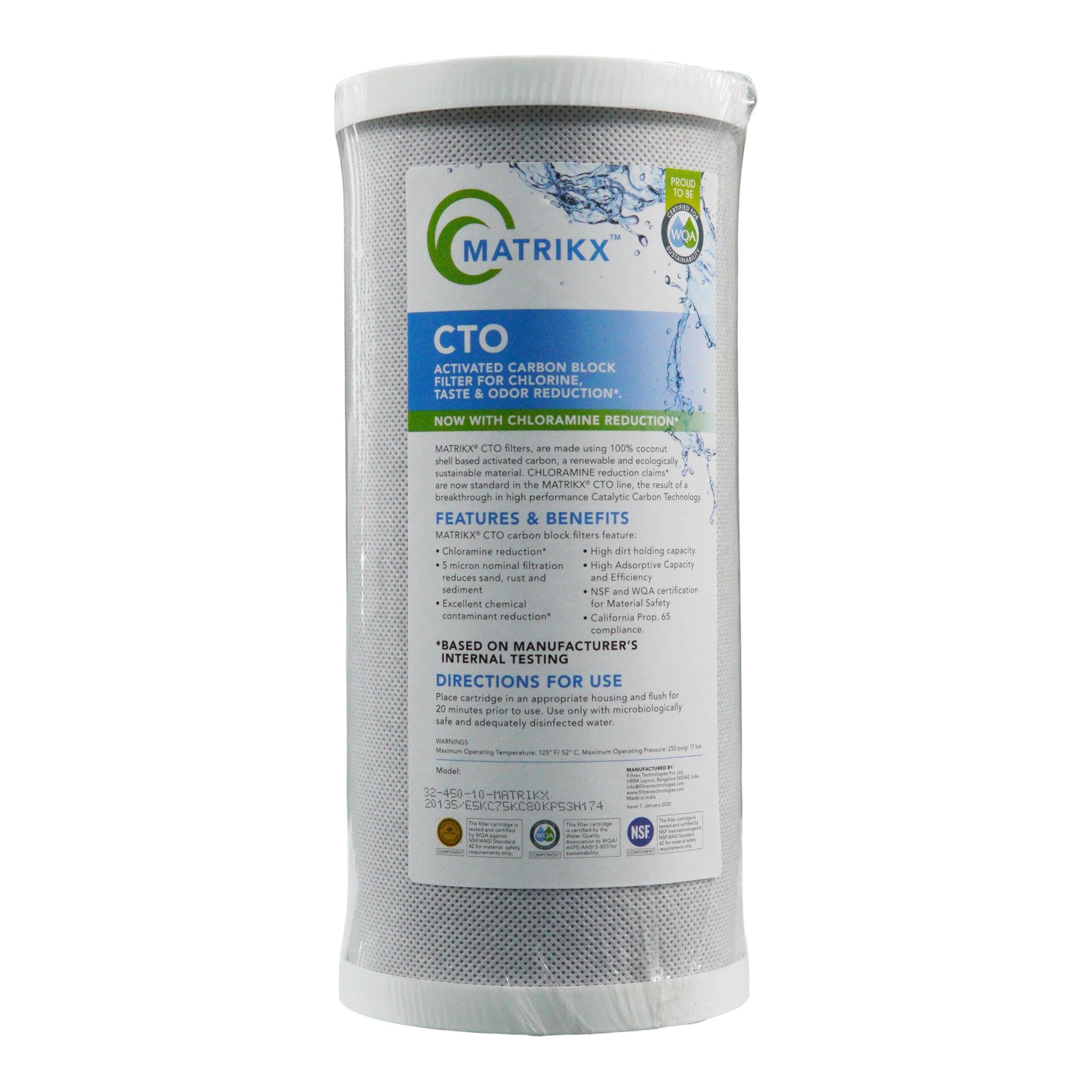 KX Matrikx CTO 10" BB Carbon Filter #32-450-10-MATRIKX