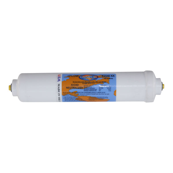 Omnipure® K-Series Inline Filters - Remineralization 2"X10" ALL CALCITE;3/8" FQC  Part K2548-KK