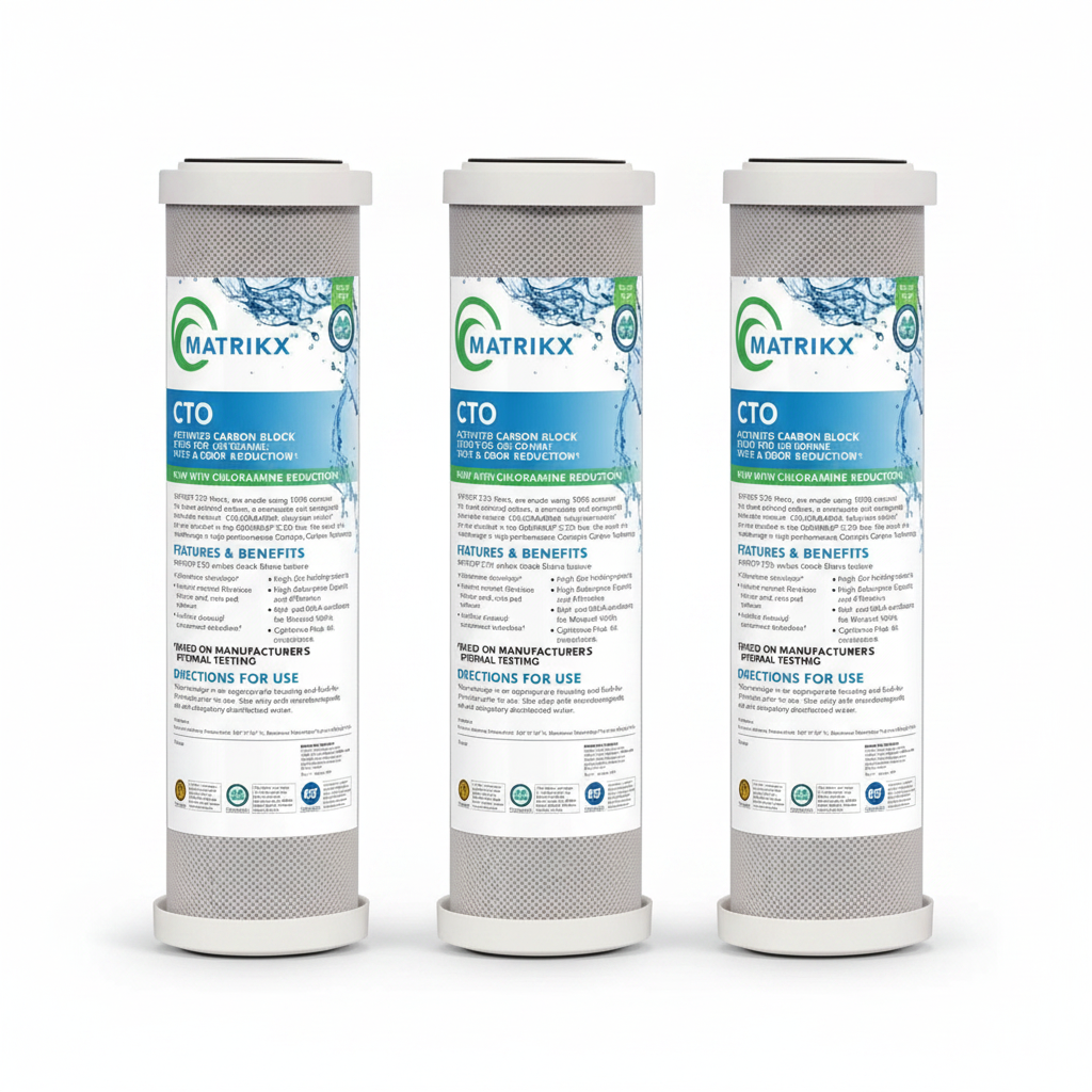 KX Matrikx 10" x 2.5" Slimline Carbon Filter Part #32-250-10 3 Pack | Bundle