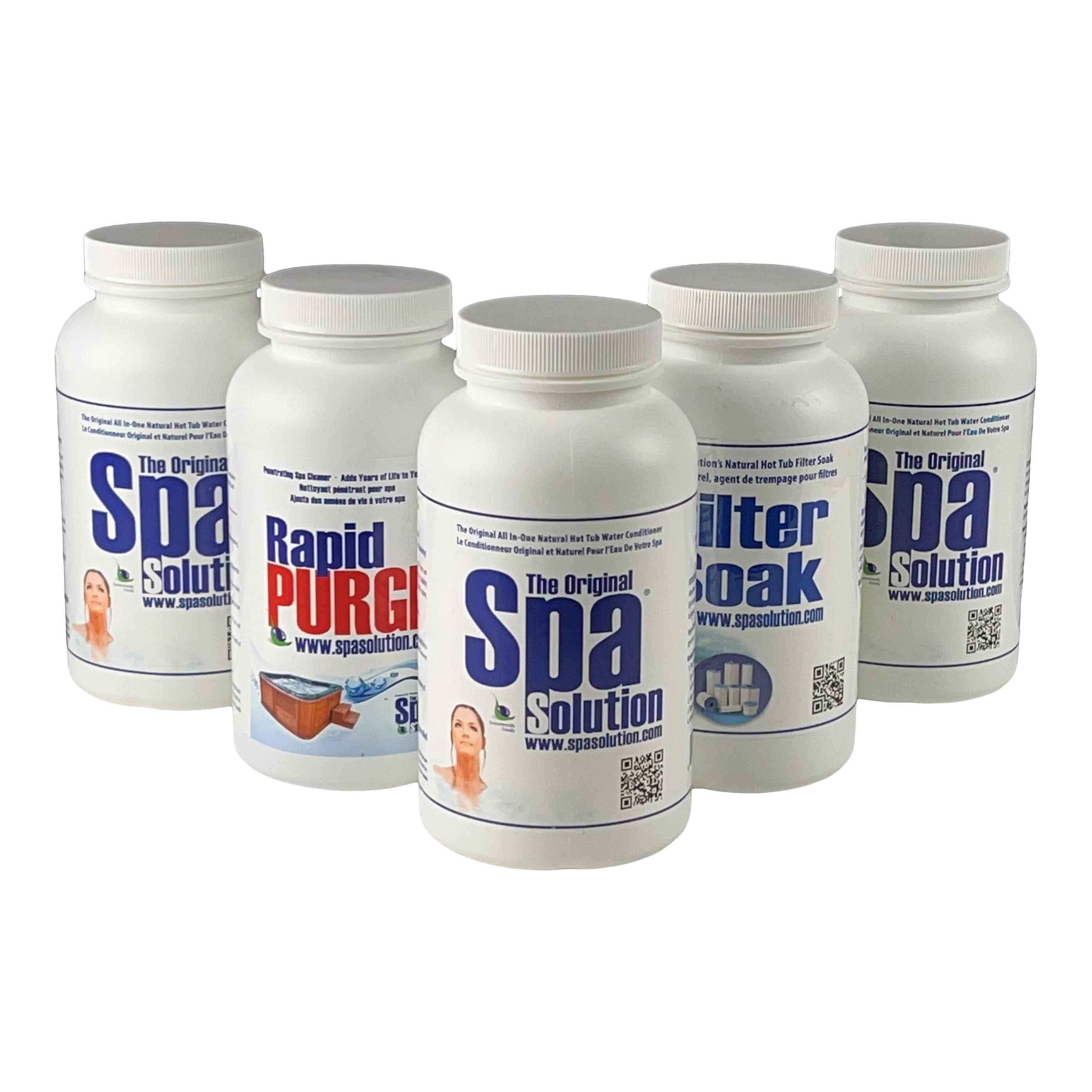 Spa Solution Hot Tub Conditioner & Filter Soak (6 Pack) | Bundle