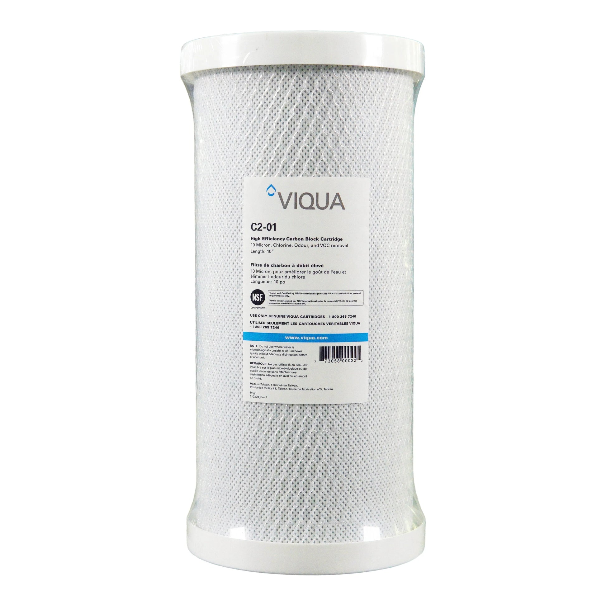 Viqua 10" BB 10 M Modified Carbon Block Water Filter C2-01 
