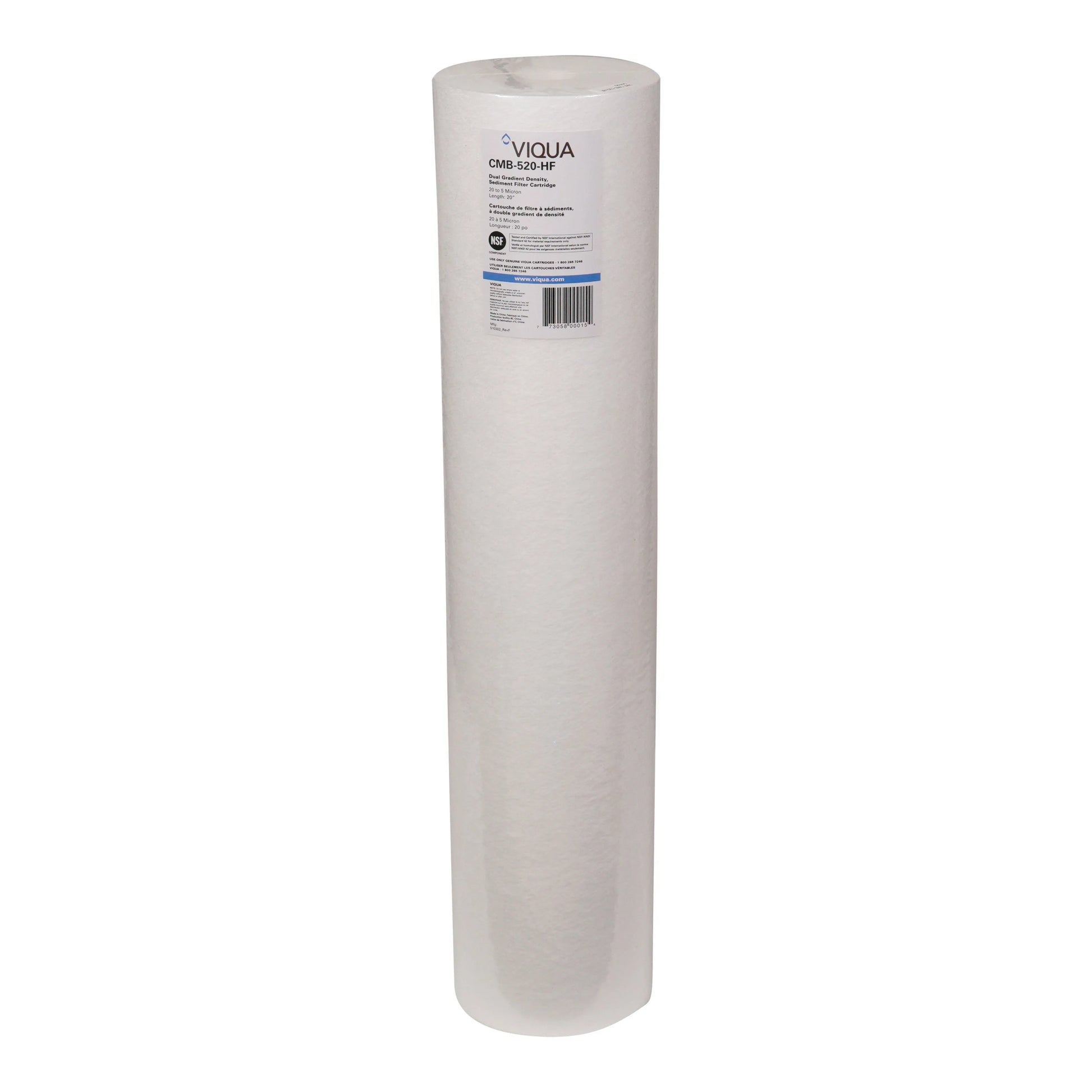 Viqua 20" 15 to 5 Micron Sediment Filter SMF CMB-520-HF 