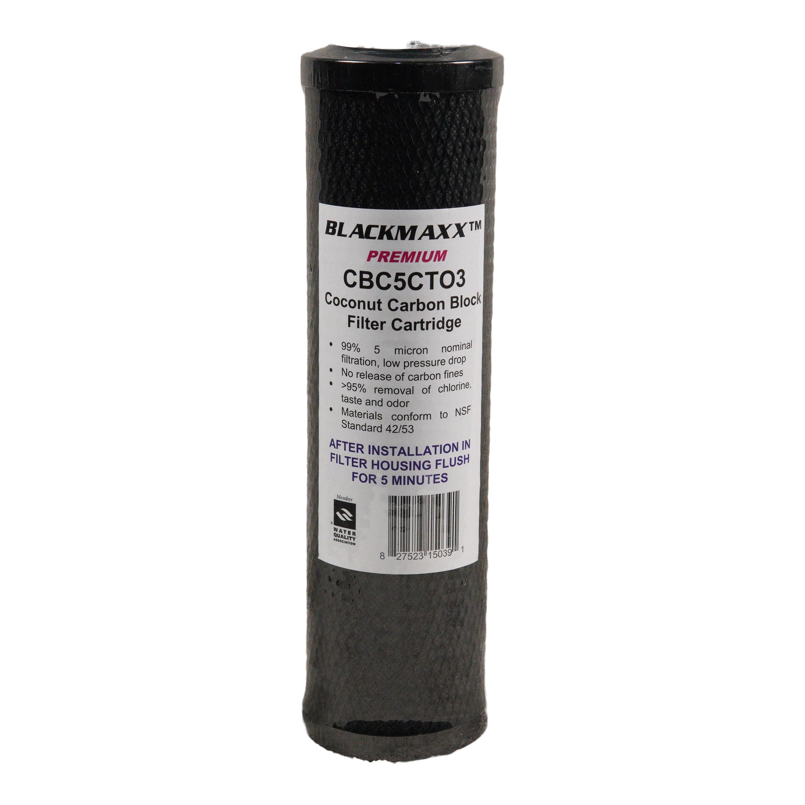 Black Maxx 10" Carbon Block 5 Micron Water Filter #CBC5CT03