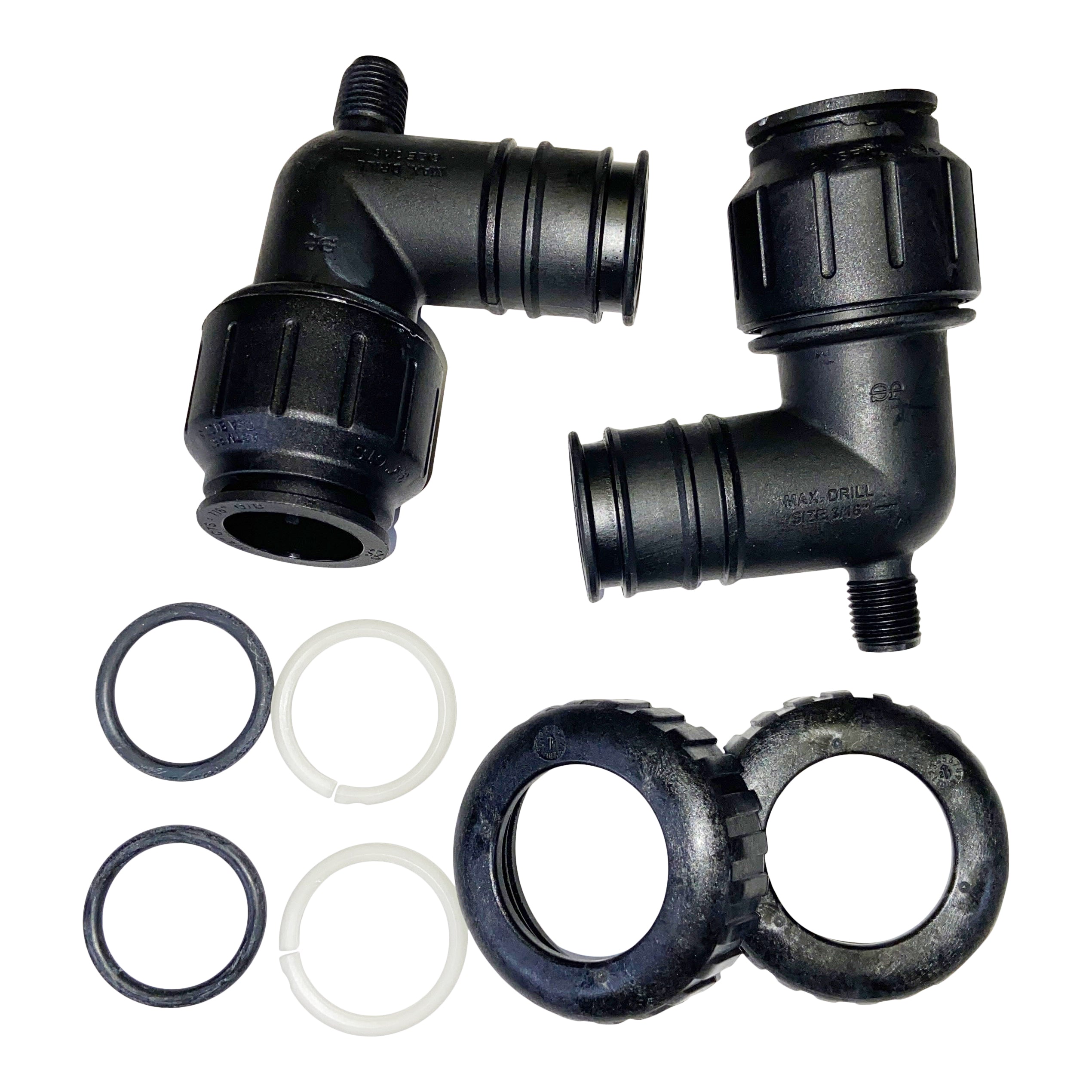 Clack WS1  3/4” John Guest 90 Degree Elbow V300715 - Pkg of 2