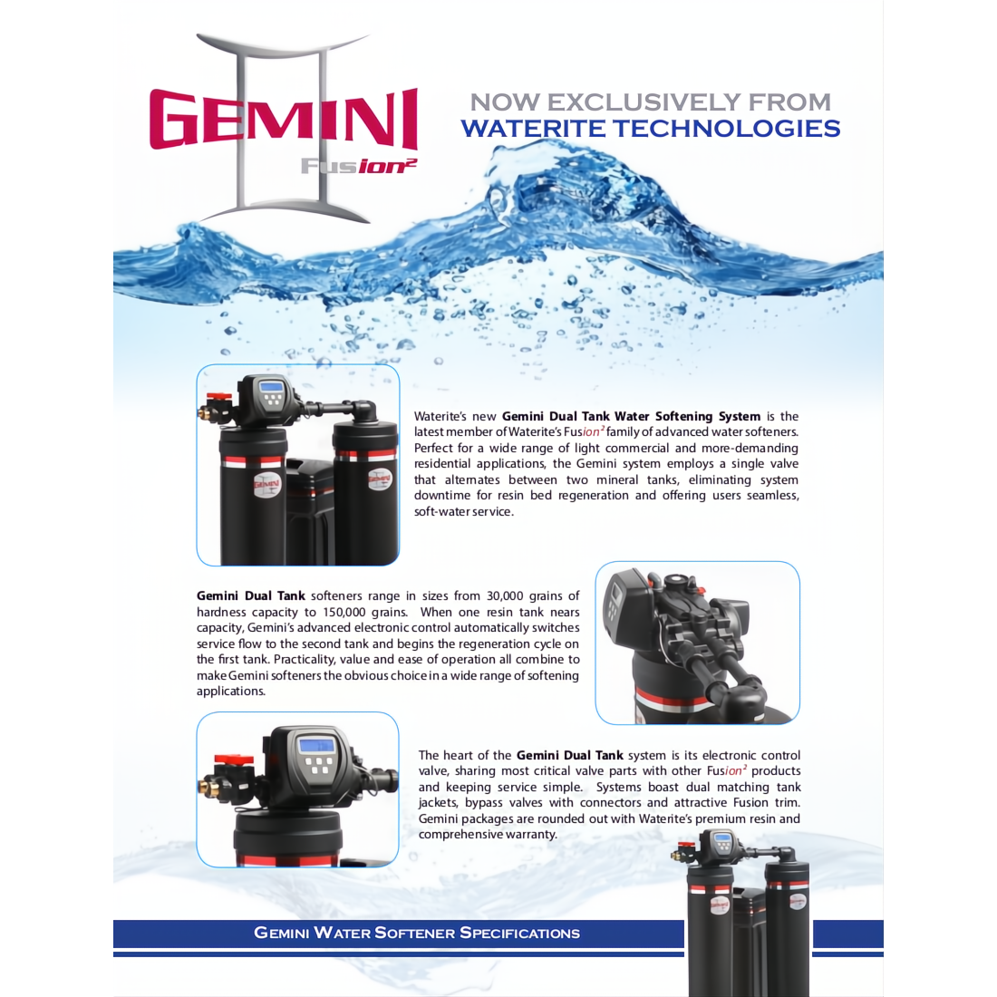 HUM Gemini Dual Water Softener 90K