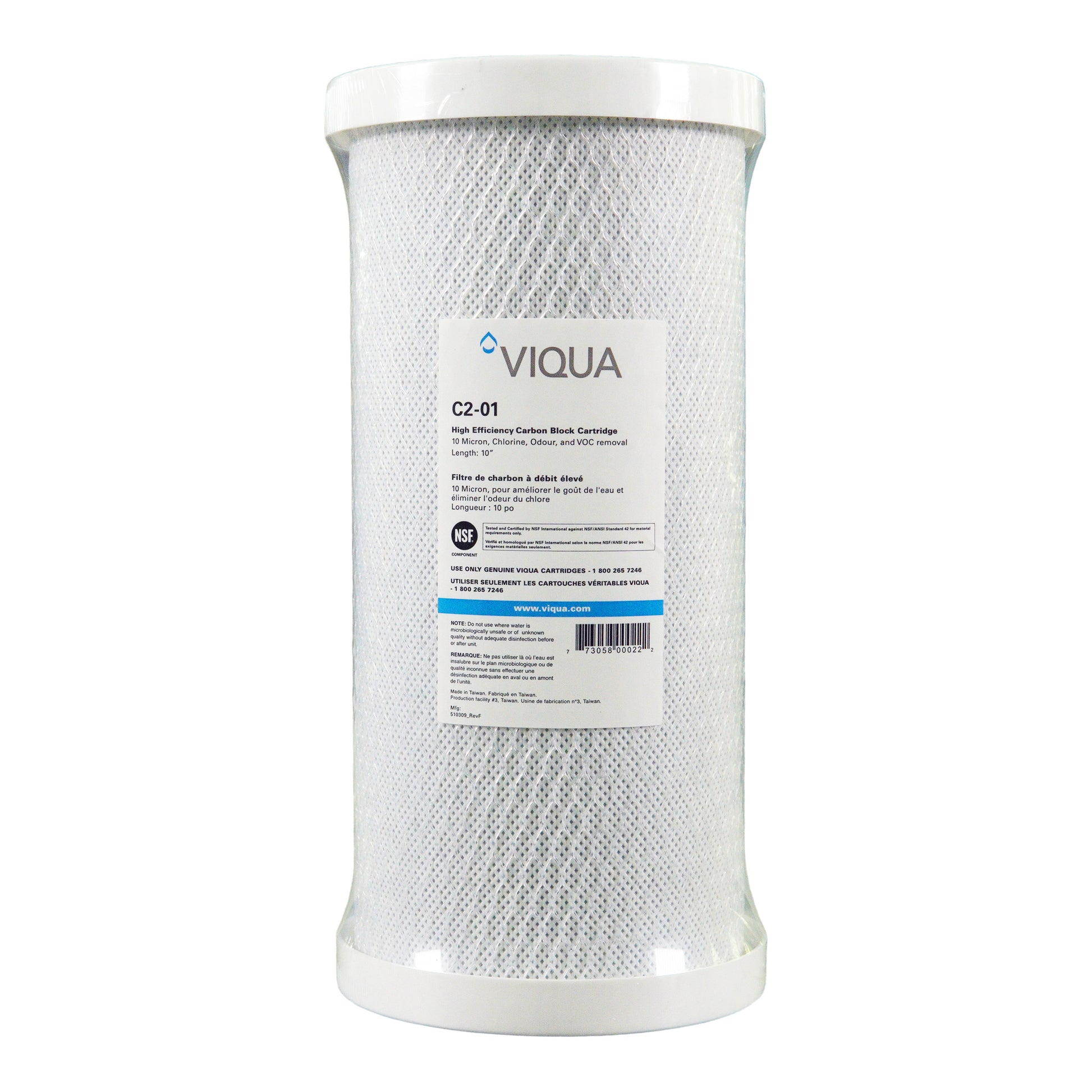 Viqua 10" BB 10 M Modified Carbon Block Water Filter C2-01 