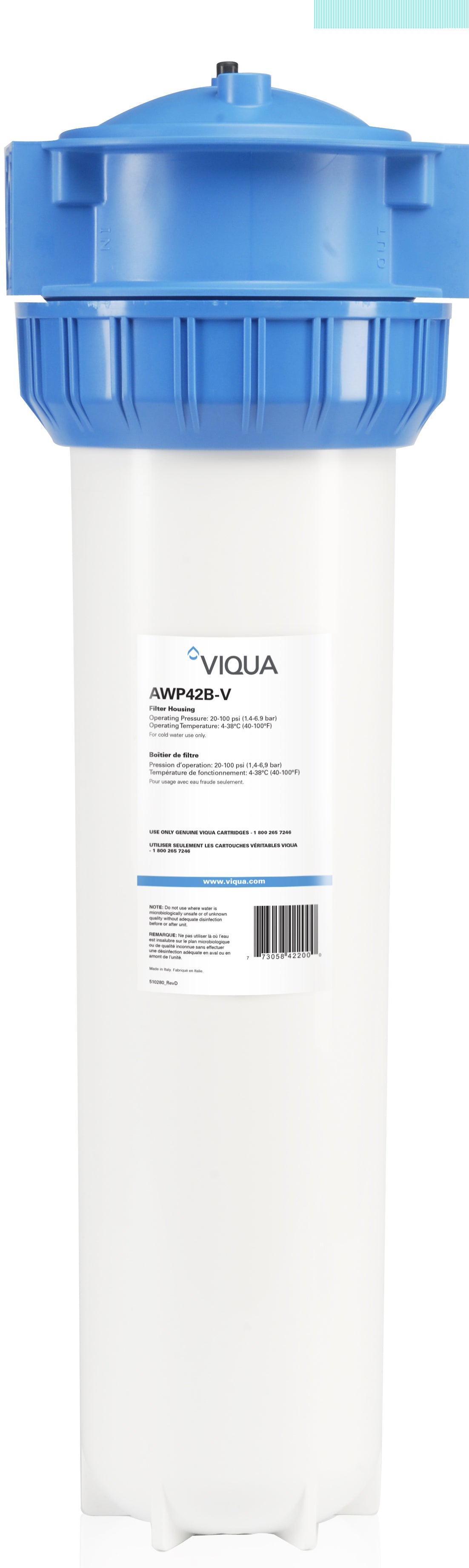 Viqua 20" BB Filter Housing Part #AWP42B-V