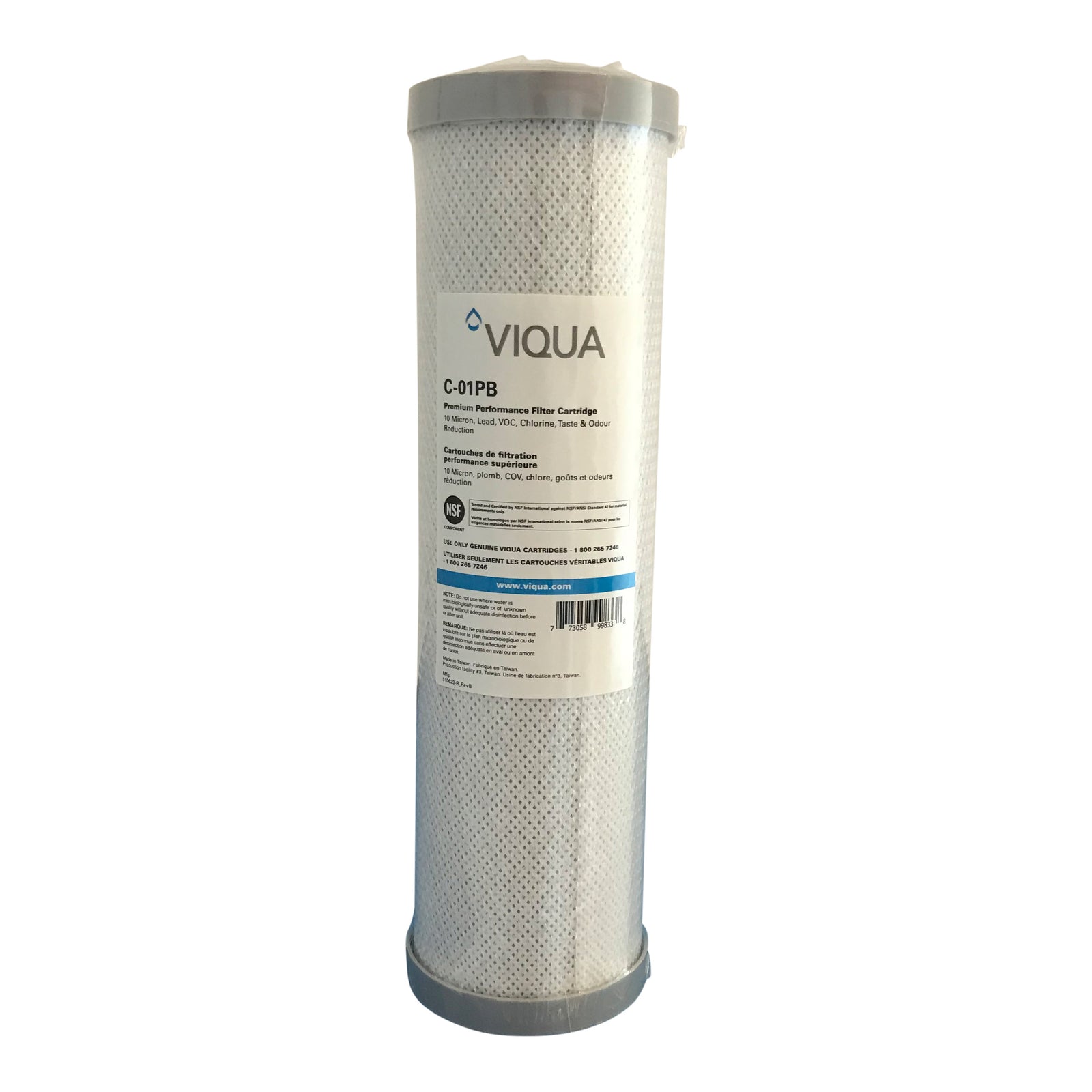 Viqua 10" CARBON/LEAD pre filter Part # C-01PB