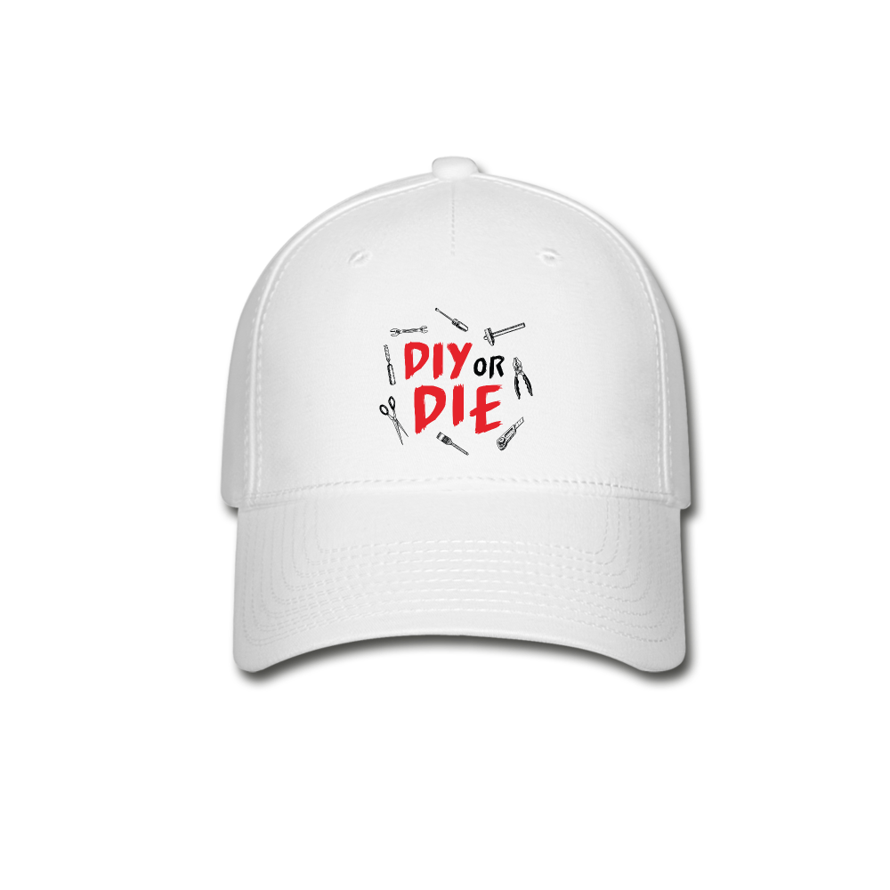 DIY or DIE Baseball Cap - white